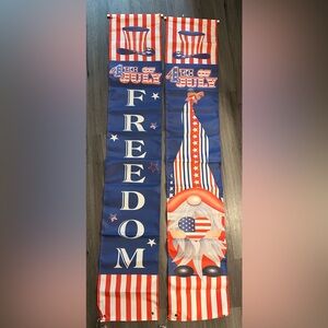 Happy 4th of July gnome Banner, 12 x 71 Inch 4th of July Patriotic Memorial Day